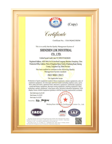 iso-14001-environmental-management-sports-facility-supplier iso-9001-quality-management-system-sports-equipment-factory