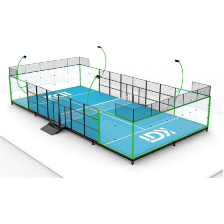 Portable Panoramic Padel Court With Steel Foundation Mobile Padel Court Cost
