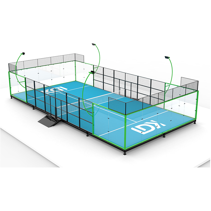 Portable Panoramic Padel Court With Steel Foundation Mobile Padel Court Cost