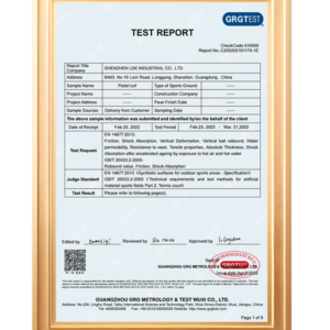 CE certificate of conformity for artificial turf complying with EN 13553 standards by LDK