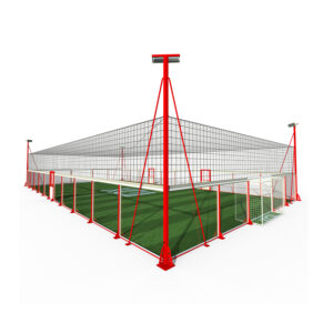 Outdoor Tempered Glass Soccer Cage For 5-a-side Mini Football Pitch