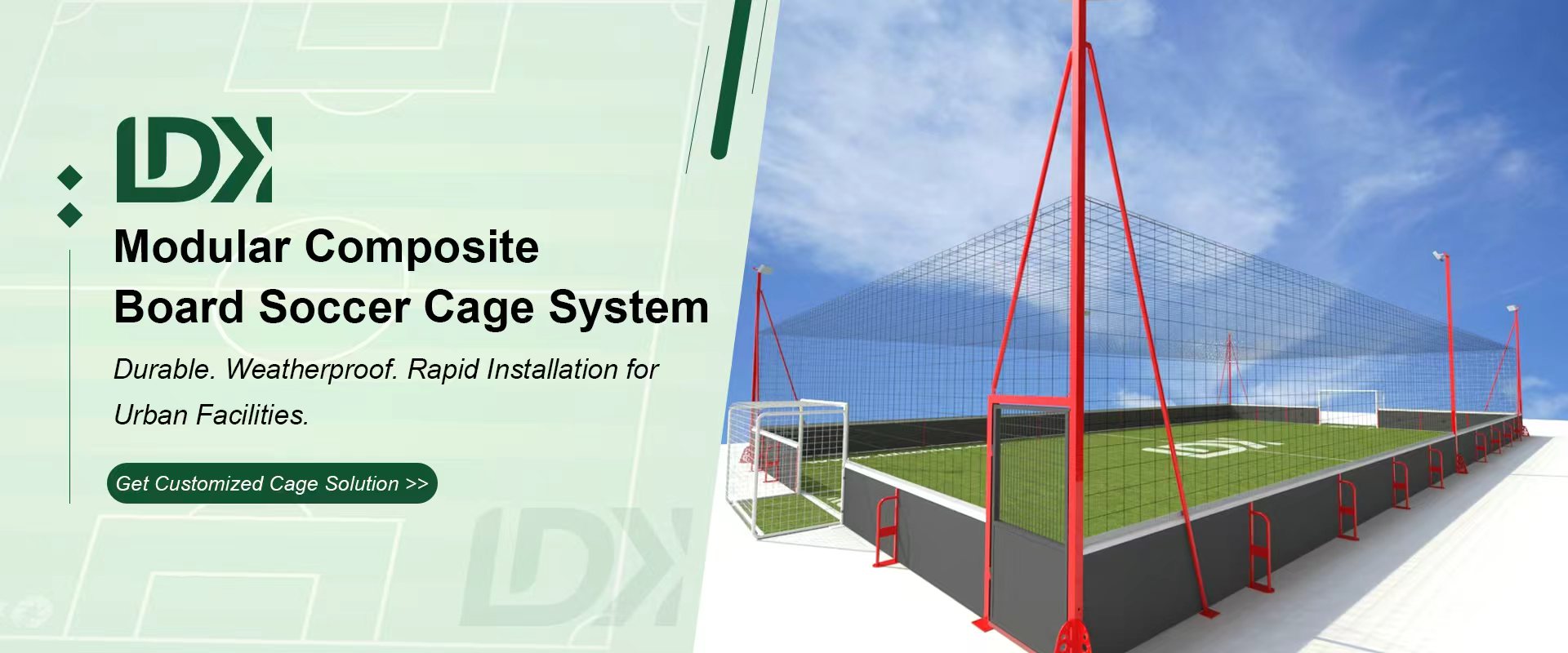 ldk composite board soccer cage supplier 1