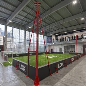 Indoor composite board soccer cage project installed in France