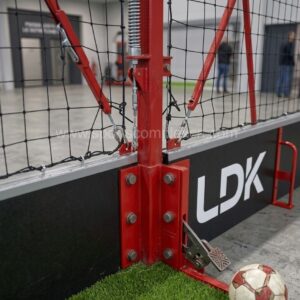 Composite board football cage structure detail for indoor sports center
