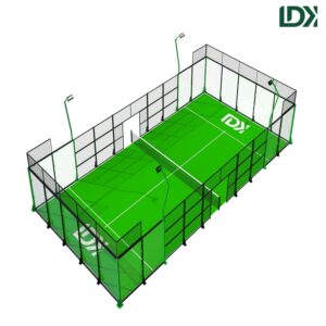 Overall view of LDK classic padel court structure.
