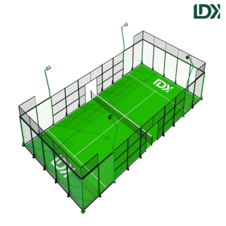 Overall view of LDK classic padel court structure.