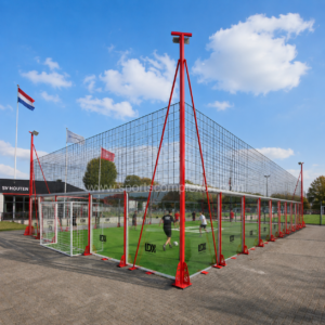 LDK outdoor glass soccer cage with panoramic fencing system in Netherlands