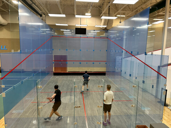 Life Time City Centre Squash project natural lighting squash court design
