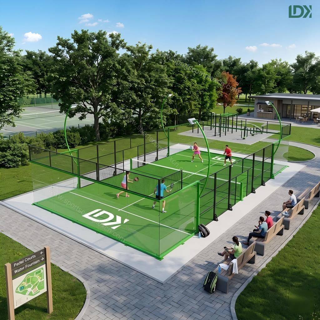 In addition, high-performance blue artificial grass turf provides optimal ball response for players.