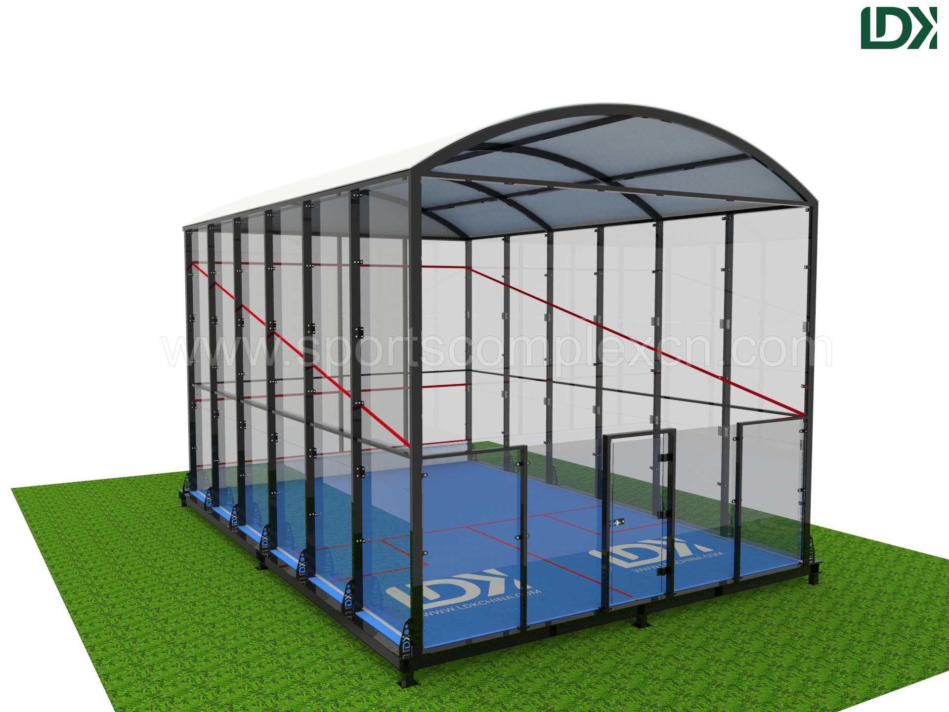 cover glass squash court turnkey project system