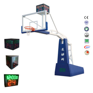 Certified safety tempered glass backboard with protective padding for the basketball equipment sports floor stand.