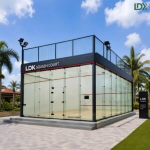 Professional outdoor glass squash court for sports clubs