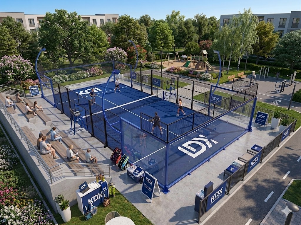 panoramic padel court commercial club project