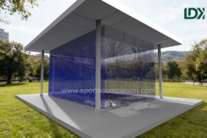 premium commercail outdoor glass squash court project
