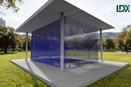 premium commercail outdoor glass squash court project