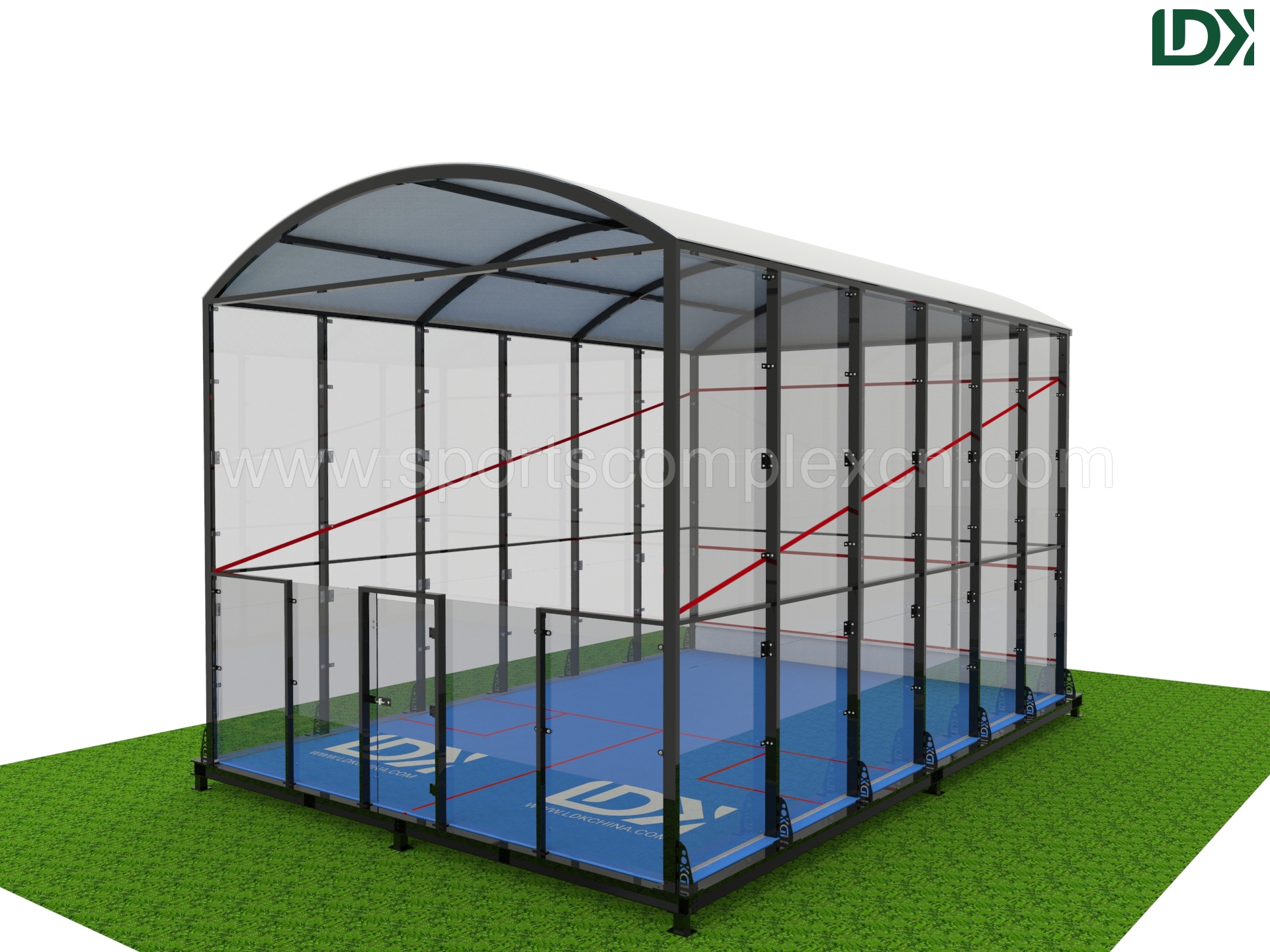 commercial glass squash court custom project