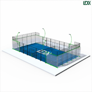 360 Degrees Panoramic Padel Court Structural Design with Hot Dip Galvanized Steel Frame