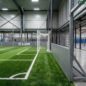portable detachable soccer cage indoor installation