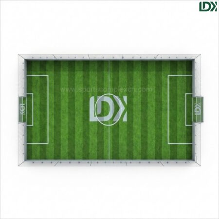 Top view layout of a portable detachable soccer cage system