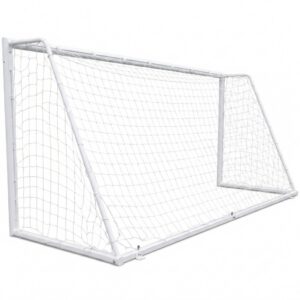 Reinforced rear support structure for soccer goal stability