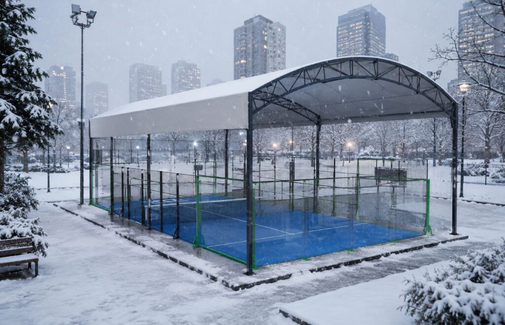 high strength heavy snow load padel court frame
