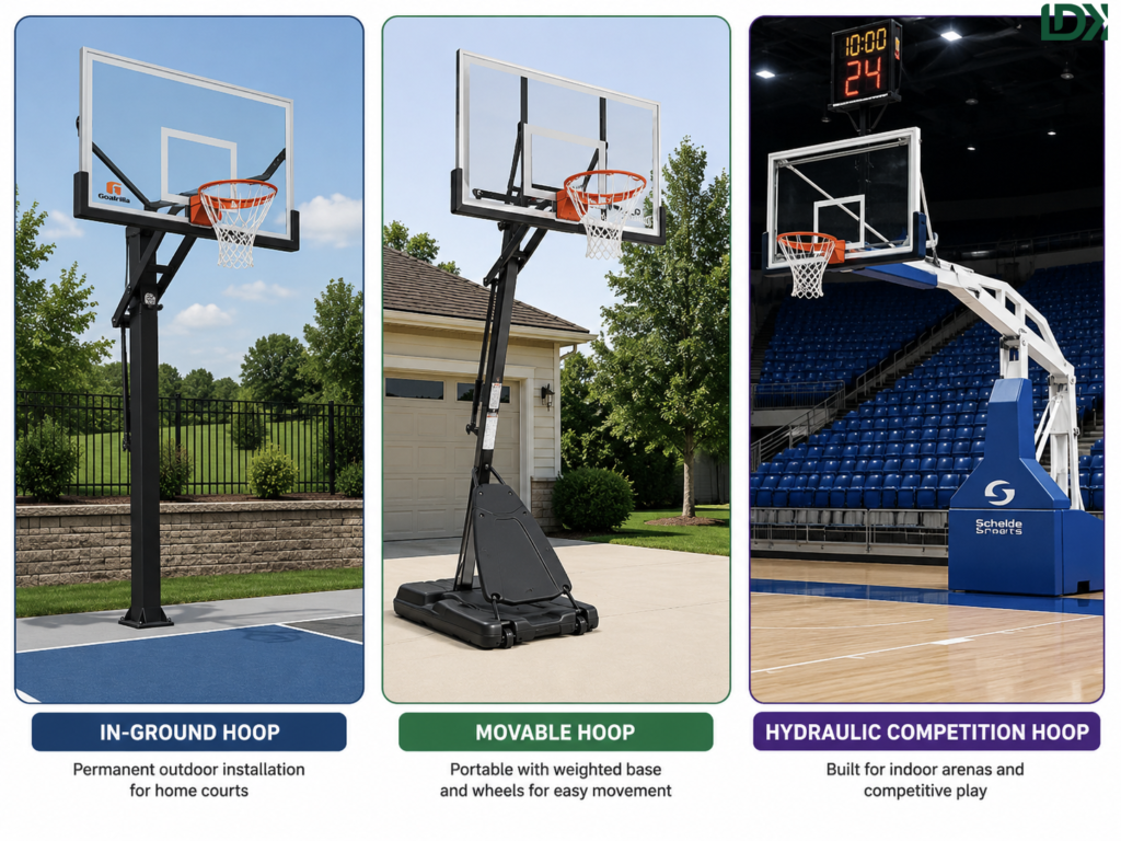 Standard basketball court dimensions showing full court and half court layouts