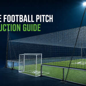 5-a-side football pitch construction guide with enclosed soccer cage