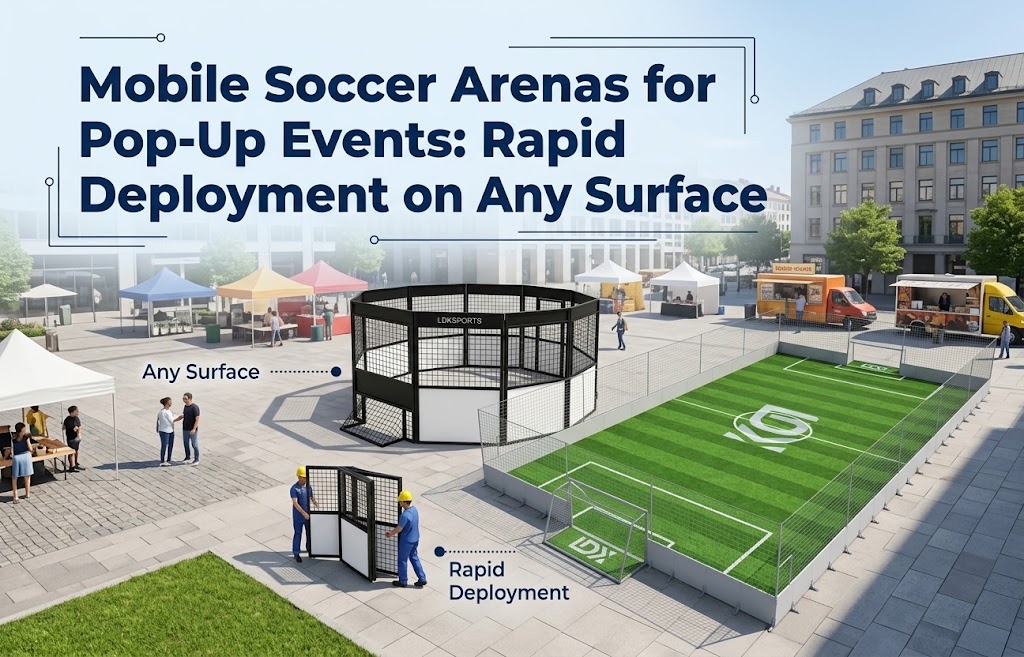 Portable Soccer Cage Deployment Rapid Setup