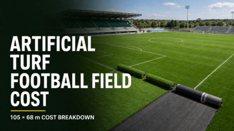 Artificial turf cost for a standard 105 by 68 metre football field