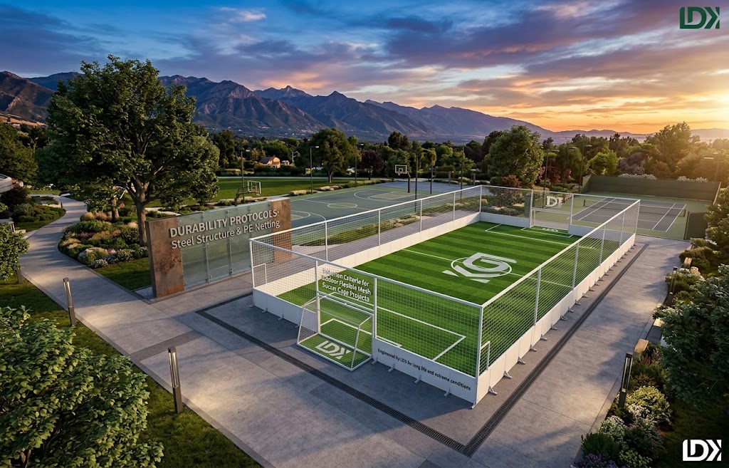 flexible mesh soccer cage