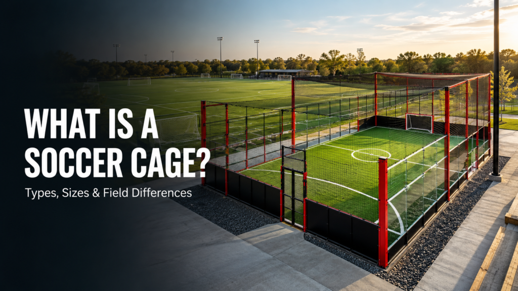 Comparison between an enclosed soccer cage and a standard soccer field