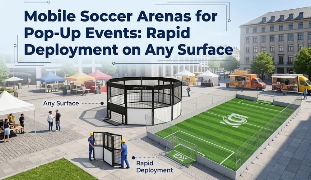 Portable Soccer Cage Deployment Rapid Setup