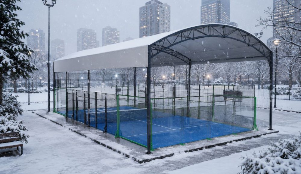 high strength heavy snow load padel court frame