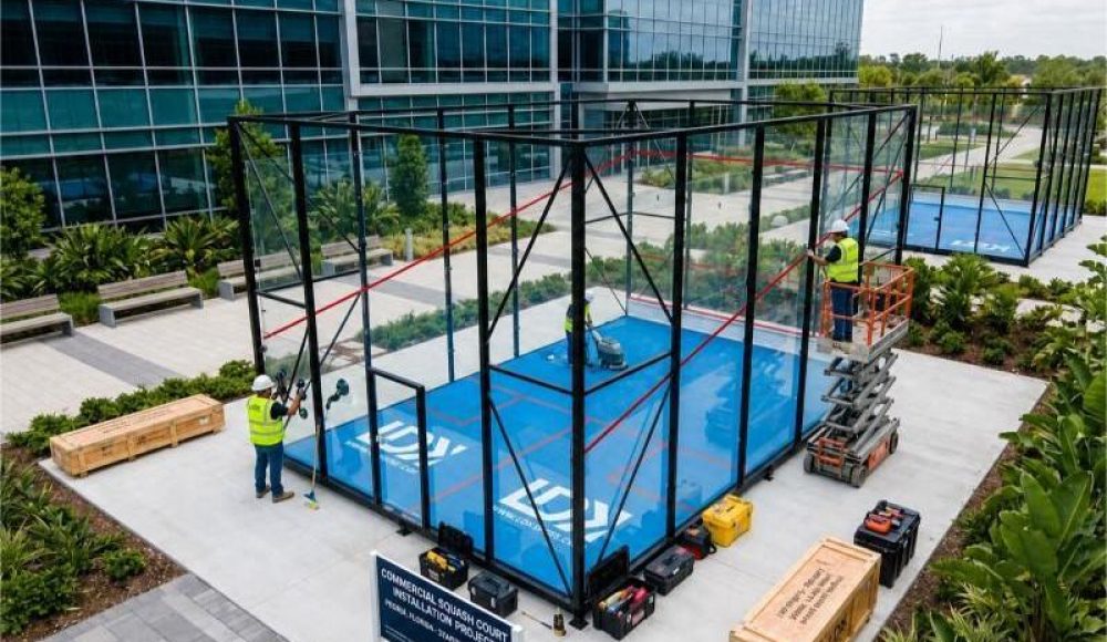 squash court installation project